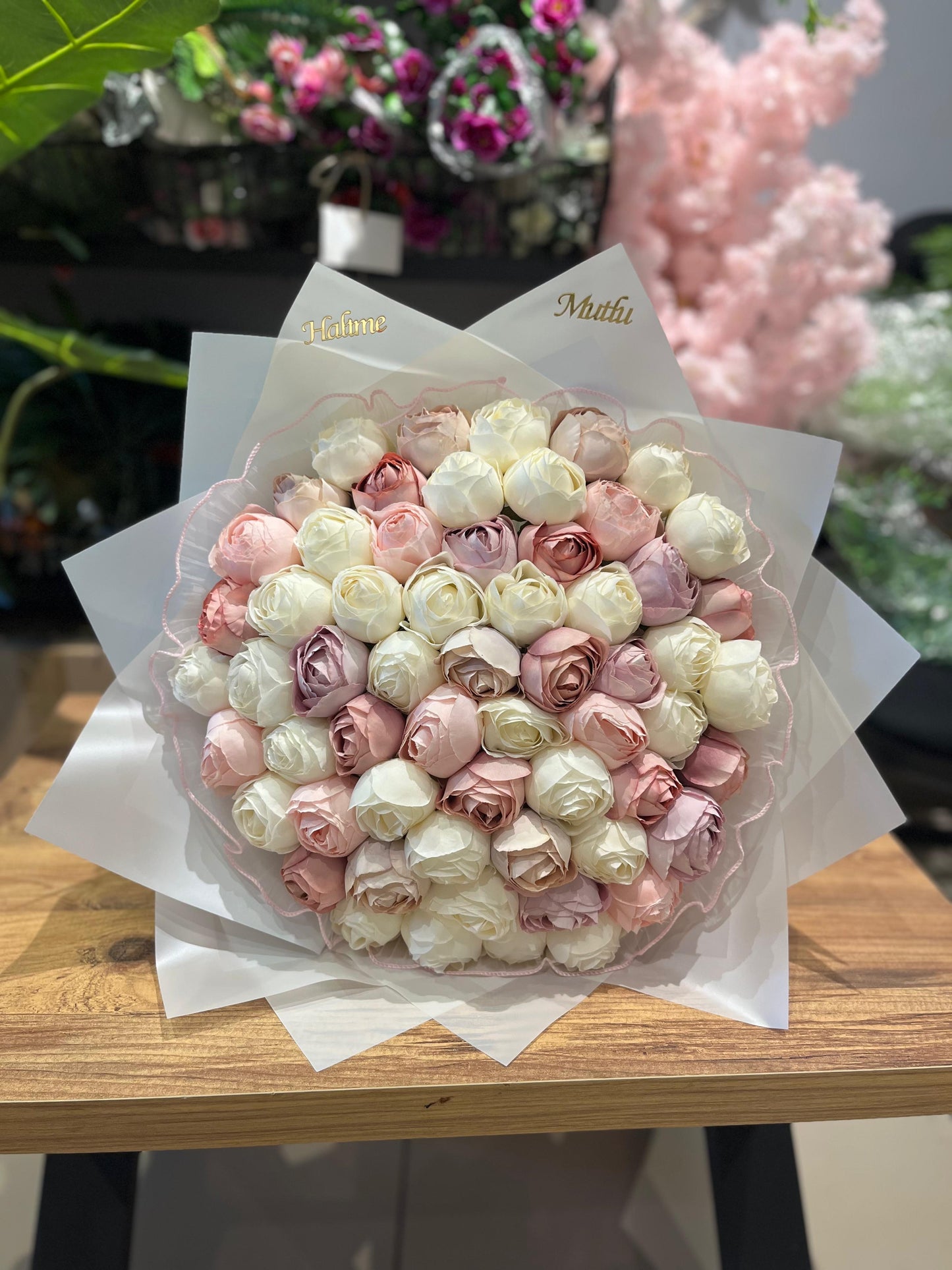 50 Şakayık Candy İsteme Buketi