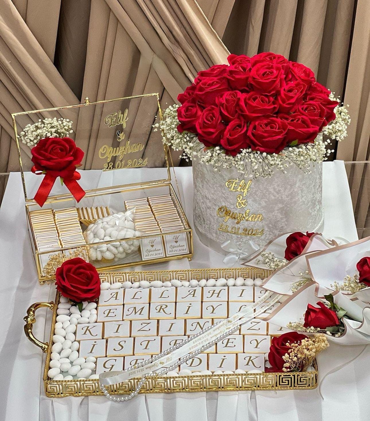 25'li Çiçek Çikolata Seti (Herşey Dahil)