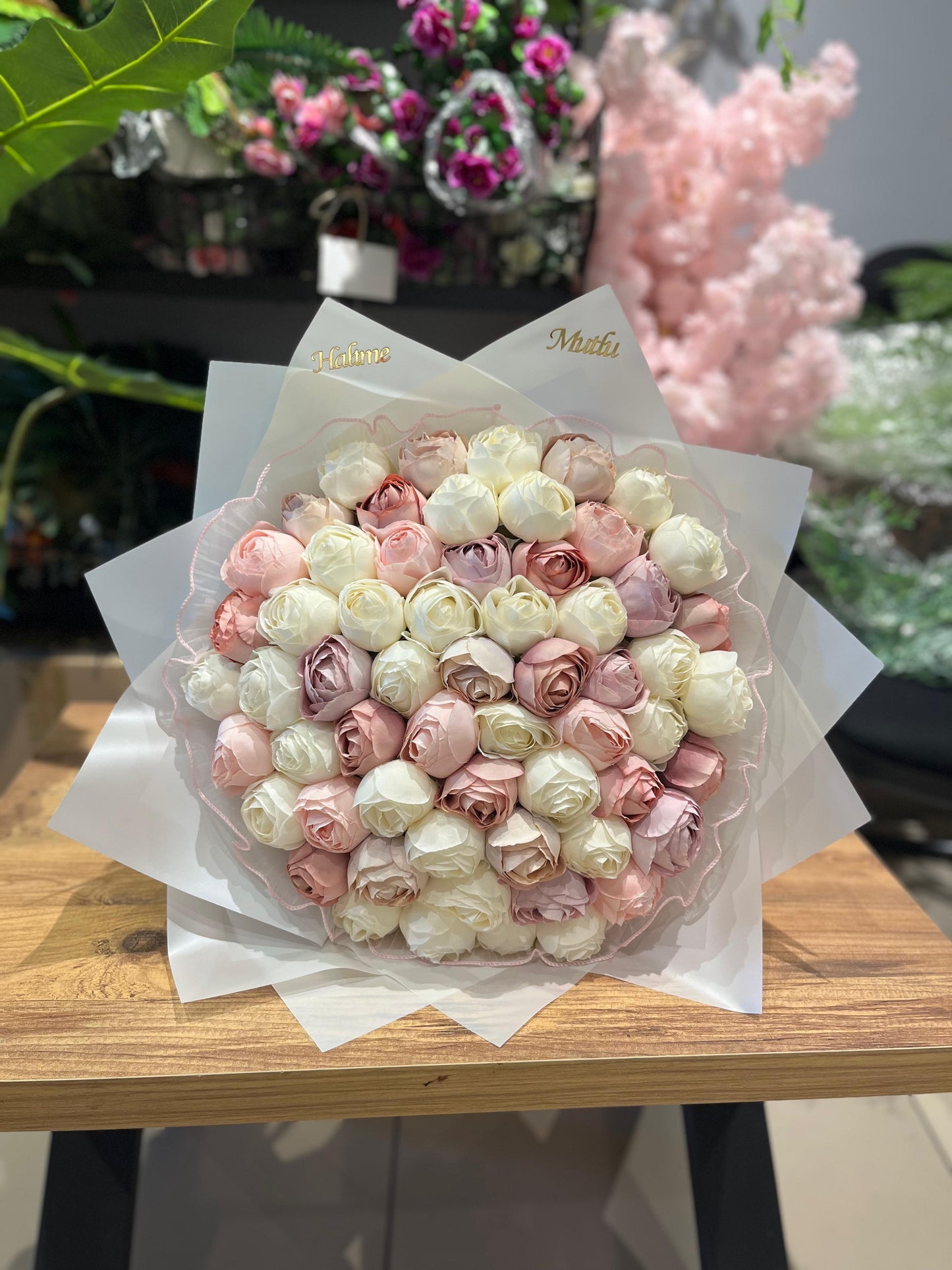 50 Şakayık Candy İsteme Buketi